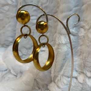 Gold Hoop Dangle Earrings